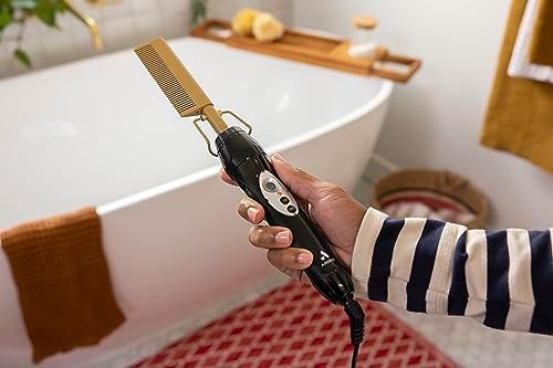 Professional gold ceramic press comb — photo 5