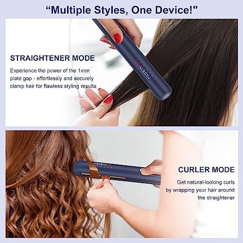 Prussian blue flat iron and curling brush — photo 5