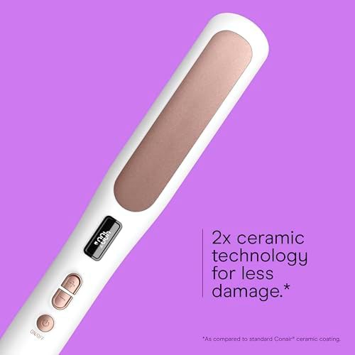 Heated ceramic straightening brush in white — photo 3