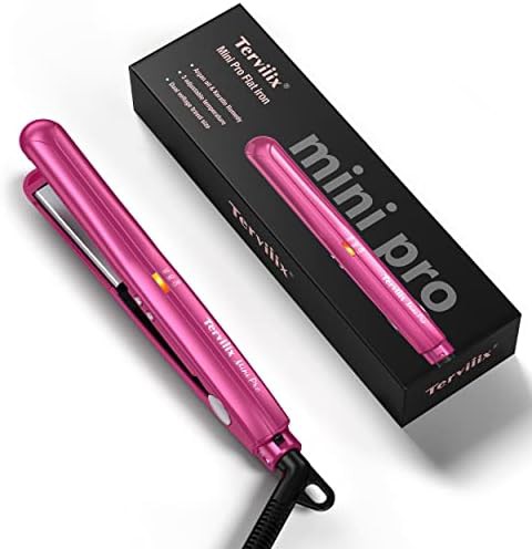 Pink mini flat iron for bangs