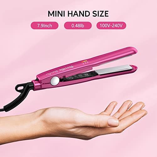 Pink mini flat iron for bangs — photo 3