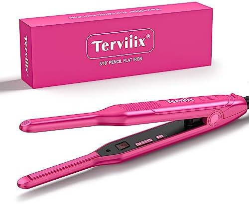 Pink pencil straightener with digital display