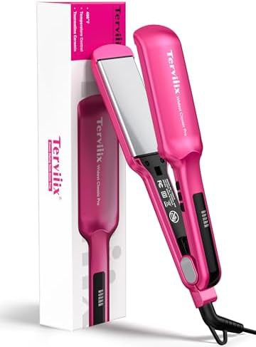 Extra wide ceramic tourmaline flat iron