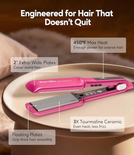 Extra wide ceramic tourmaline flat iron — photo 5