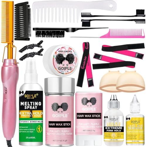 Pink ceramic anti scald hot comb