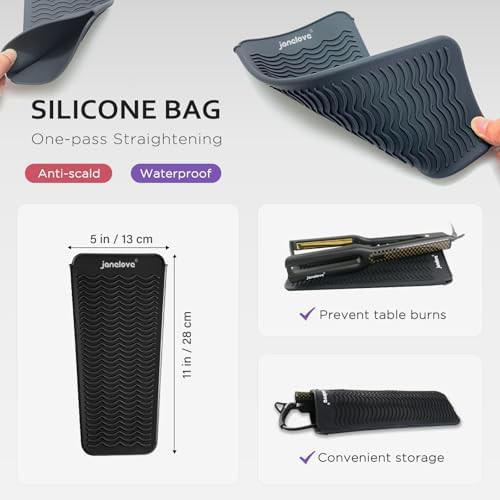 Titanium flat iron with silicone mat — photo 5