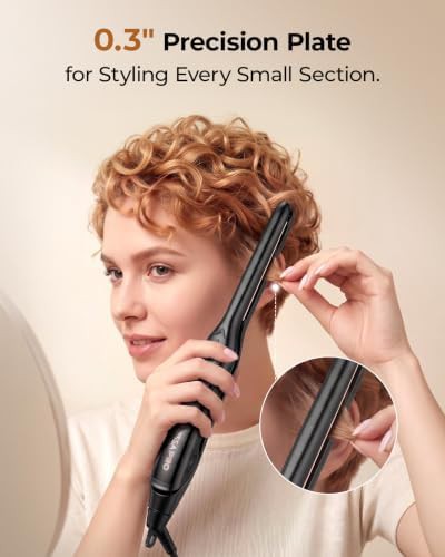 Pencil thin mini flat iron for short hair — photo 3