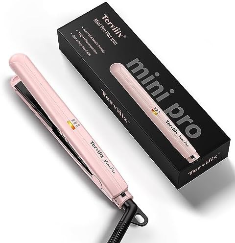 Pink mini ceramic travel flat iron
