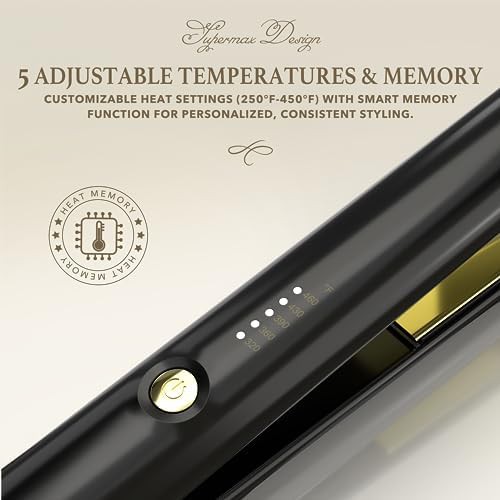 Black titanium one inch flat iron and curler — photo 5