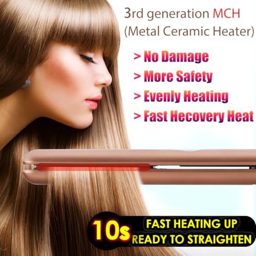 Gold tourmaline one inch hair straightener — photo 5
