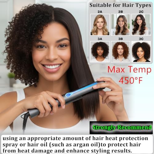 Black tourmaline one inch hair straightener — photo 4
