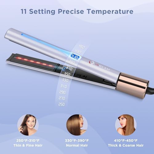 IG INGLAM infrared titanium hair straightener 1 inch — photo 4