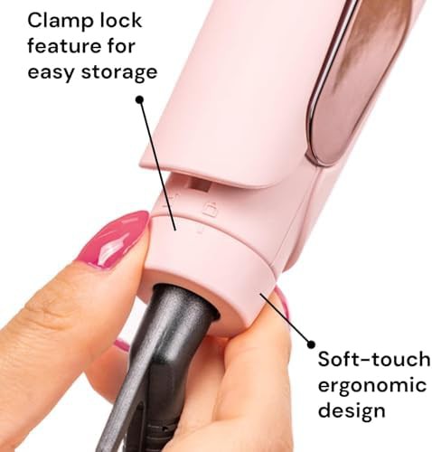 Blush titanium flat iron one inch plates — photo 4