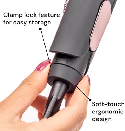 Black titanium flat iron with infrared heat — photo 4
