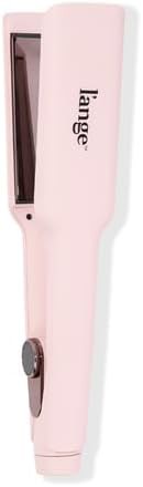 Blush titanium flat iron with wide plates