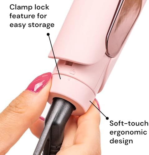 Blush titanium flat iron with wide plates — photo 5