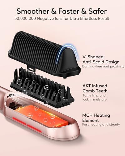 Rose gold ionic straightening brush — photo 3