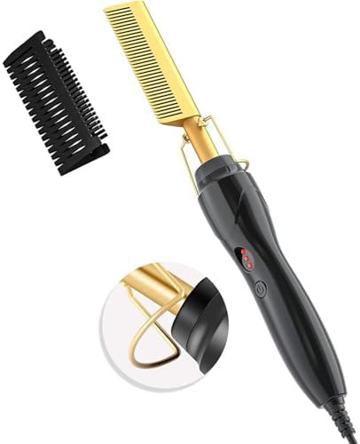 Ceramic hot comb for natural hair