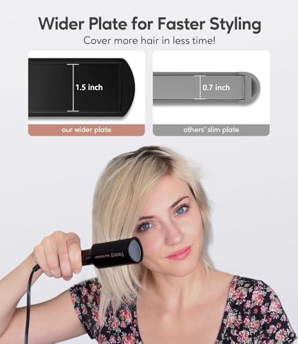 Travel mini black 1.5 inch flat iron — photo 3