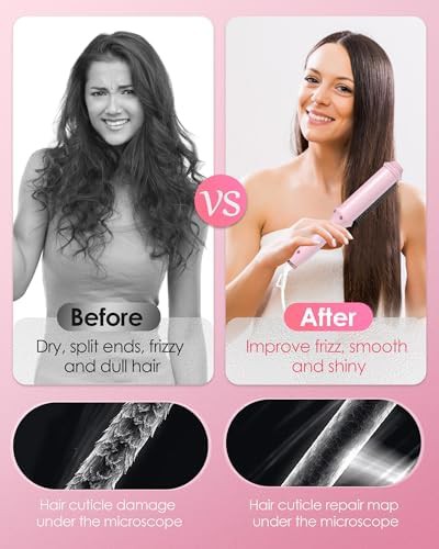 Ionic ceramic straightening brush with four temps — photo 3