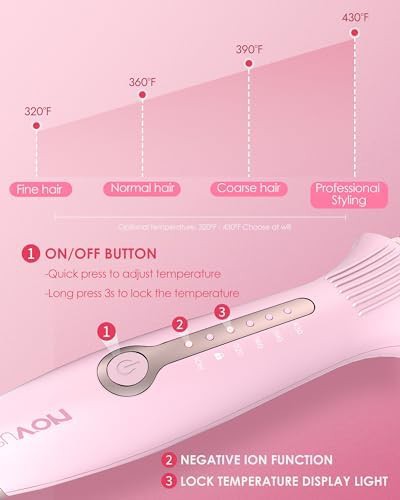 Ionic ceramic straightening brush with four temps — photo 5
