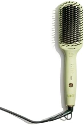 Sage green ceramic straightening brush