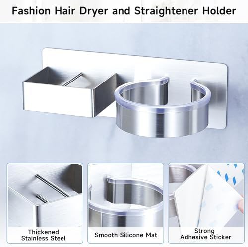 Silver wall mounted hair tool holder — photo 2
