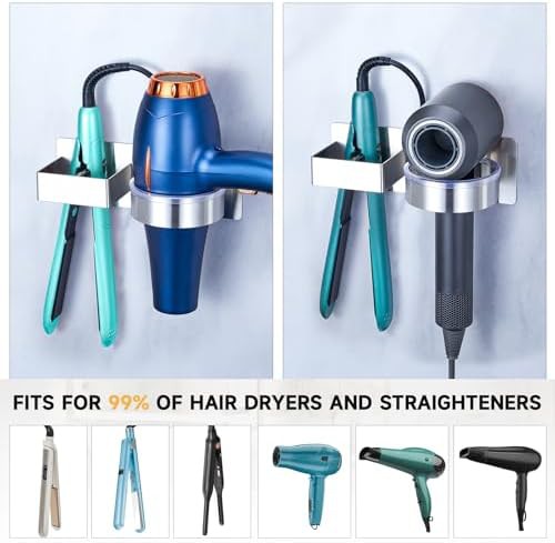 Silver wall mounted hair tool holder — photo 4