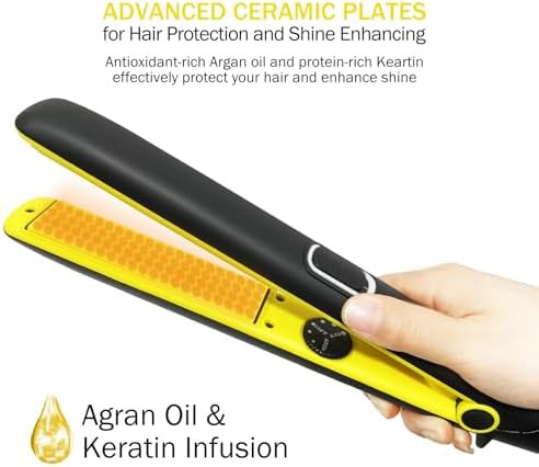 Long plate black ceramic straightener — photo 3