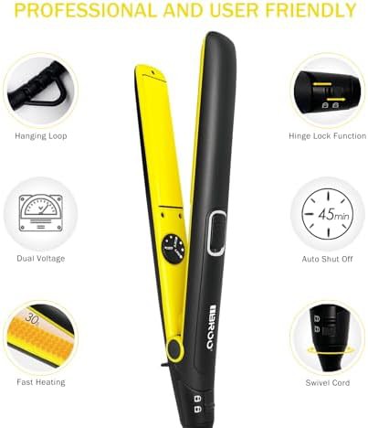 Long plate black ceramic straightener — photo 5