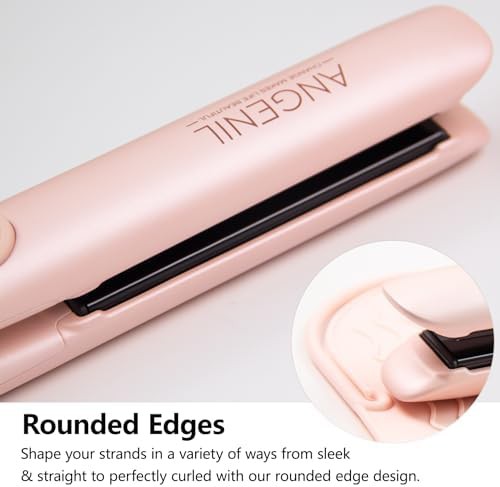 Pink titanium straightener with LCD display — photo 3