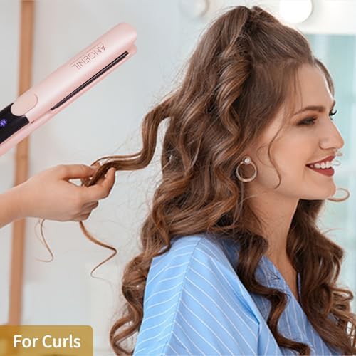 Pink titanium straightener with LCD display — photo 4