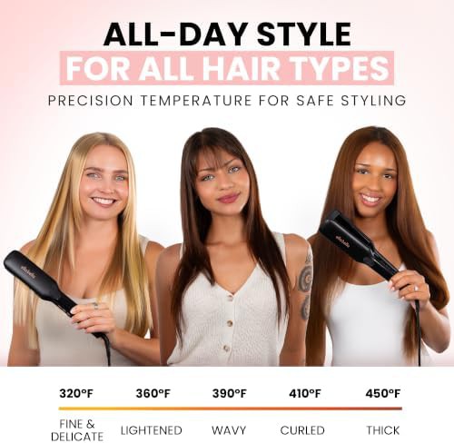 Wide plate infrared titanium hair styling iron — photo 5