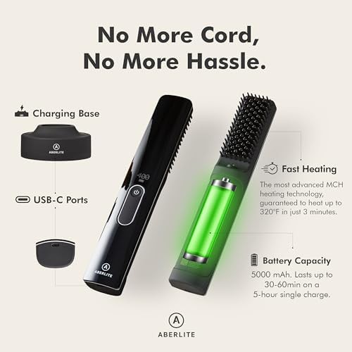 Cordless ionic beard and hair comb — photo 3