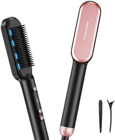 Rose gold ionic straightening brush comb