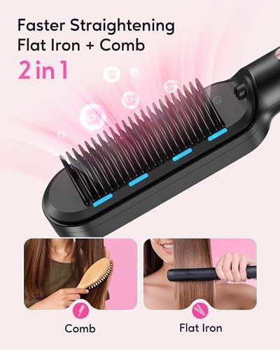 Rose gold ionic straightening brush comb — photo 3