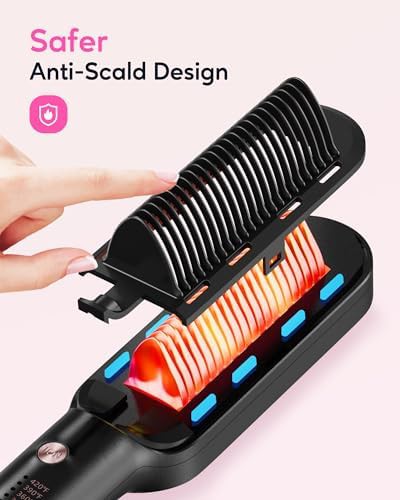 Rose gold ionic straightening brush comb — photo 4
