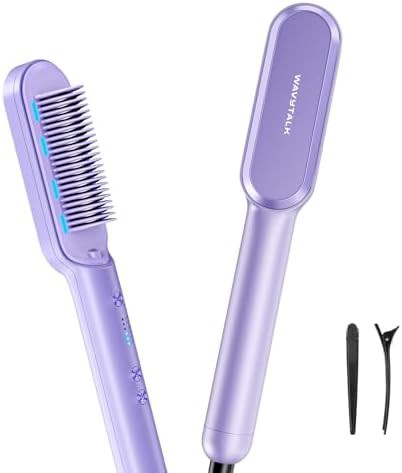 Purple sleek sweep ceramic straightening brush