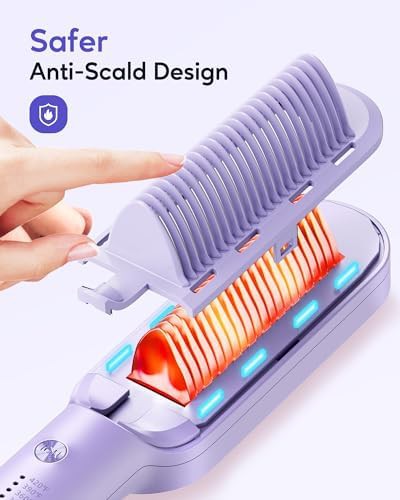 Purple sleek sweep ceramic straightening brush — photo 4