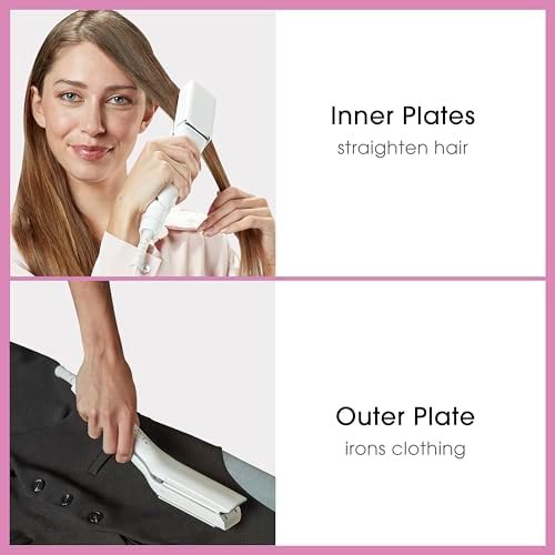 Dual purpose travel mini iron for hair and clothes — photo 3