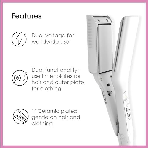 Dual purpose travel mini iron for hair and clothes — photo 4