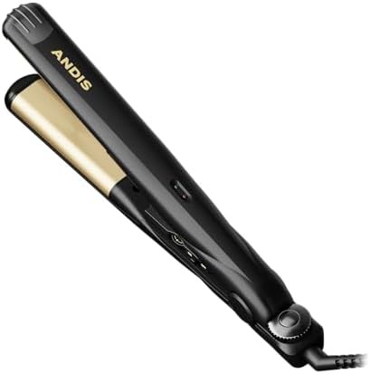 Curved edge tourmaline ceramic flat iron