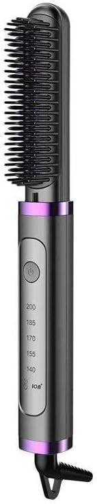 Purple electric professional hair straightening brush