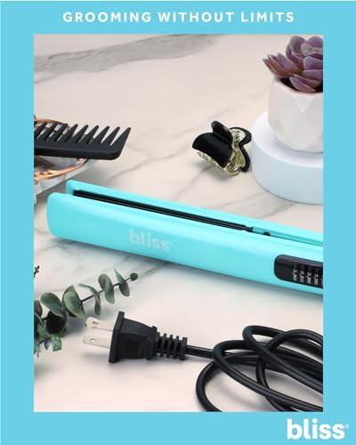 Light blue titanium ionic flat iron — photo 5