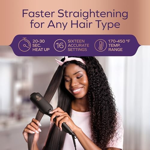Professional ionic hair straightening brush — photo 5
