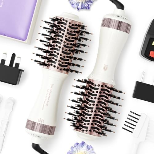 Dual voltage four in one dryer brush