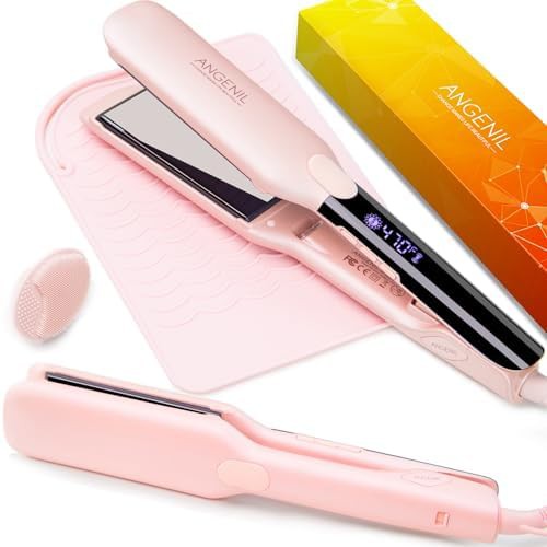 Wide plate titanium professional flat iron
