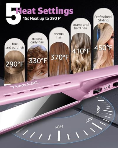 Purple nano titanium wide flat iron — photo 5