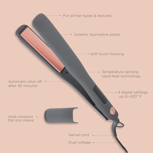 Ceramic tourmaline flat iron for frizz control — photo 5