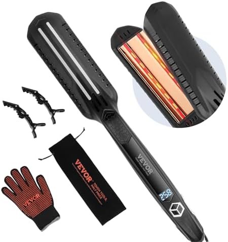 Titanium flat iron with LCD display